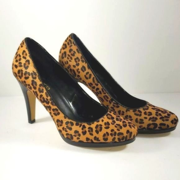 FRANCO SARTO Leopard Print Heels. SIZE 9M. S968 - Picture 3 of 10